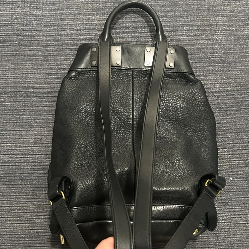 EUC!!! Rag & Bone Pilot Black Leather Backpack Purse - Picture 7 of 16
